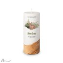 Kommunionkerze Holzelement Docht Rehkitz Ø8 x 20 cm