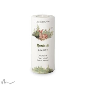 Kommunionkerze Rehkitz Ø8 x 20 cm