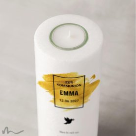 Kommunionkerze Goldene Zeiten Ø8 x 20 cm