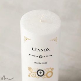 Kommunionkerze Docht Steampunk Ø8 x 20 cm