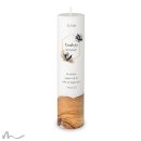Taufkerze Holzelement Docht Zeitlos Elegant Ø6 x 25 cm