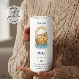 Taufkerze Arche Noah Ø8 x 20 cm