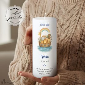 Taufkerze Docht Arche Noah Ø8 x 20 cm