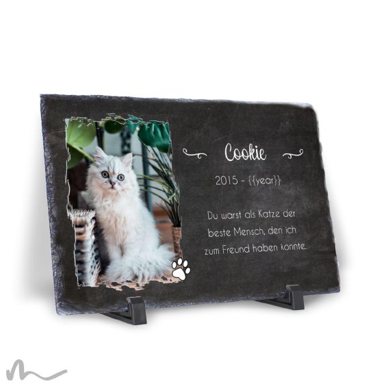 Trauerstein Tierisch Freund 29 x 19 cm