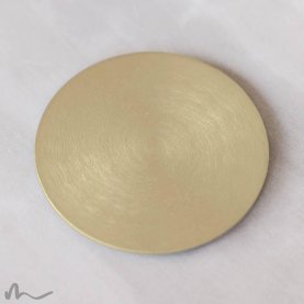 Kerzenteller Aluminium gebürstet gold Ø 10 cm zweite Wahl