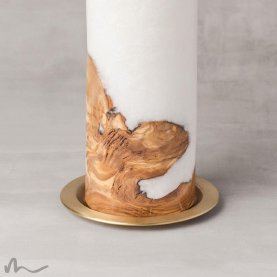 Kerzenteller Messing gebürstet gold Ø 11 cm zweite Wahl