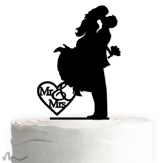 Cake Topper Sprung Schwarz