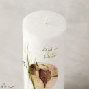 Hochzeitskerze Docht Ametrin Holzherz Ø8 x 20 cm