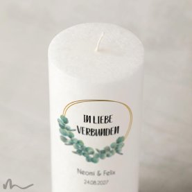 Hochzeitskerze Docht Eukalyptus Ø8 x 20 cm