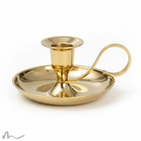 Kerzenleuchter Messing gebürstet gold Ø 10.5 cm