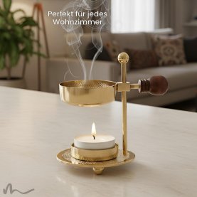 Räucherstövchen Messing gold Ø 7.5 x 11 cm