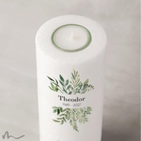 Trauerkerze Greenery Ø8 x 20 cm
