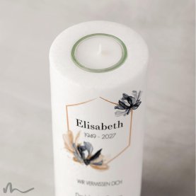 Trauerkerze Zeitlos Elegant Ø8 x 20 cm