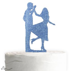 Blau Glitzer