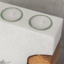 Kerze Holzelement Blanko 25 x 12 cm