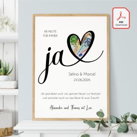 Geldgeschenk Poster Ja