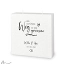 Hochzeitskerze Docht Gemeinsamer Weg 20 x 20 cm