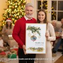 Geldgeschenk Poster Frohe Weihnachten Zweig Gold