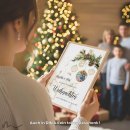 Geldgeschenk Poster Frohe Weihnachten Zweig Zapfen Gold