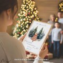 Geldgeschenk Poster Frohe Weihnachten Wald