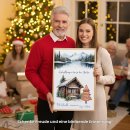 Geldgeschenk Poster Frohe Weihnachten Hütte