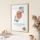 Geldgeschenk Poster Frohe Weihnachten Blumen Rahmen 1