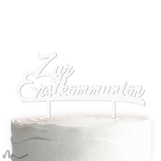 Cake Topper Zur Erstkommunion Weiss