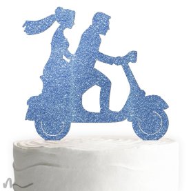 Blau Glitzer
