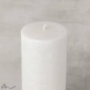 Kerze mit Holzelement und Docht Blanko 9 x 25 cm