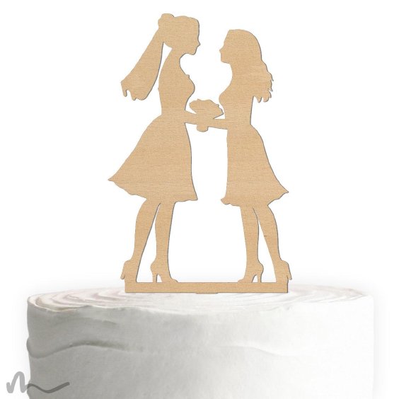 Cake Topper Mrs und Mrs Holz
