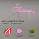 Cake Topper Zur Erstkommunion Pink Glitzer