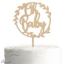 Cake Topper Oh Baby Holz