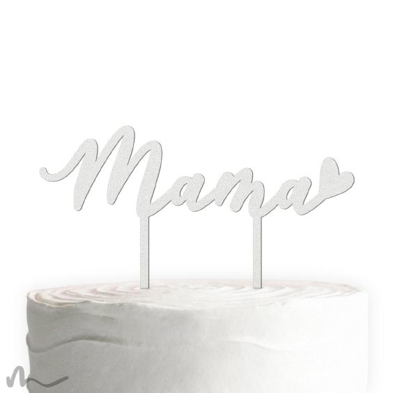 Cake Topper Mama Satiniert