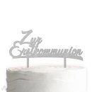 Cake Topper Zur Erstkommunion Silber Glitzer