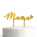 Cake Topper Mama Gold Glitzer