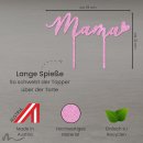 Cake Topper Mama Pink Glitzer