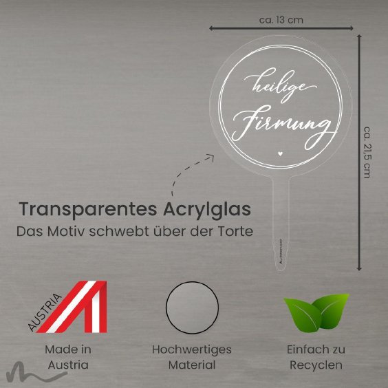 Cake Topper Heilige Firmung Transparent