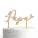 Cake Topper Papa Holz