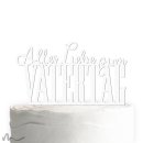 Cake Topper Vatertag Weiss