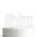 Cake Topper Muttertag Weiss