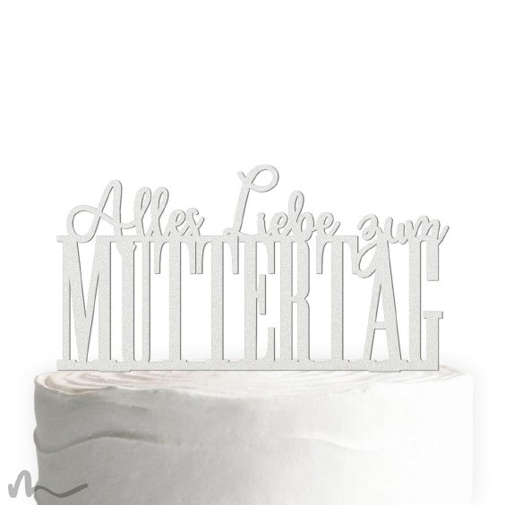 Cake Topper Muttertag Satiniert