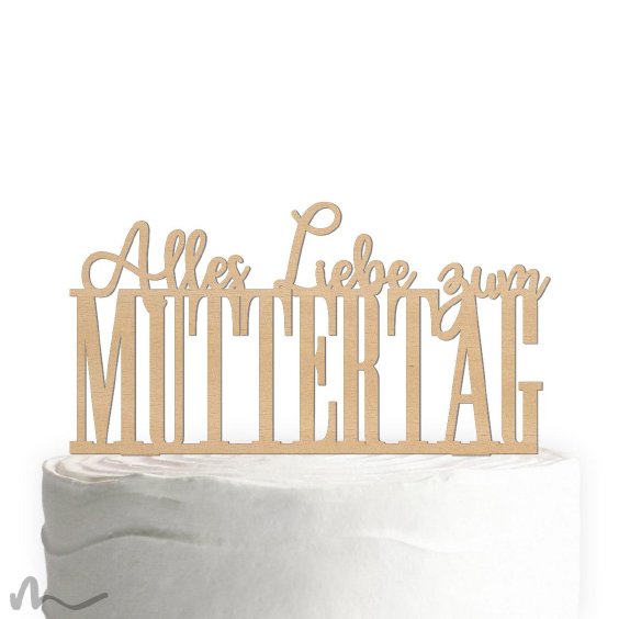 Cake Topper Muttertag Holz
