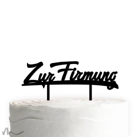 Cake Topper Zur Firmung Schwarz