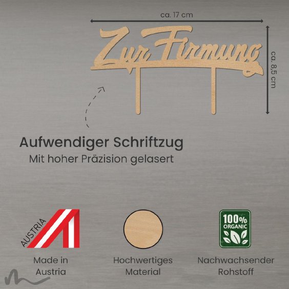 Cake Topper Zur Firmung Holz