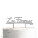 Cake Topper Zur Firmung Silber Glitzer