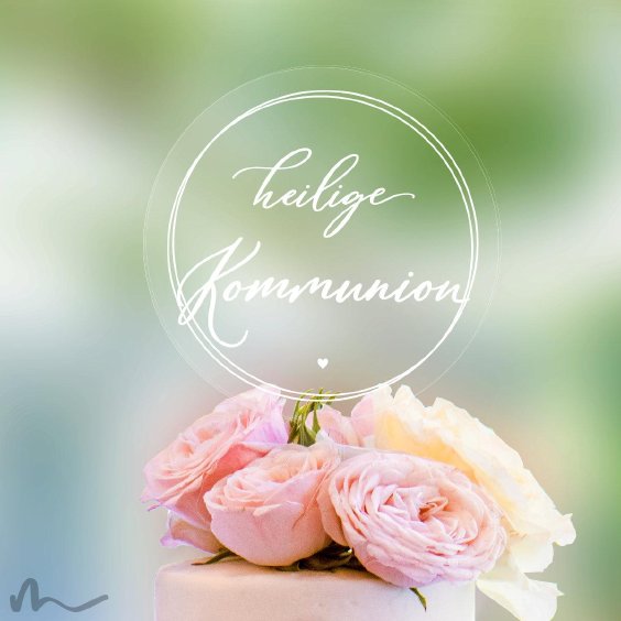 Cake Topper Heilige Kommunion Transparent