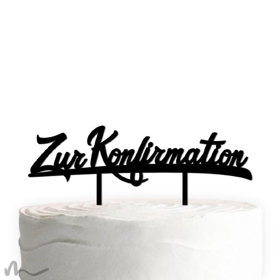 Cake Topper Zur Konfirmation Schwarz