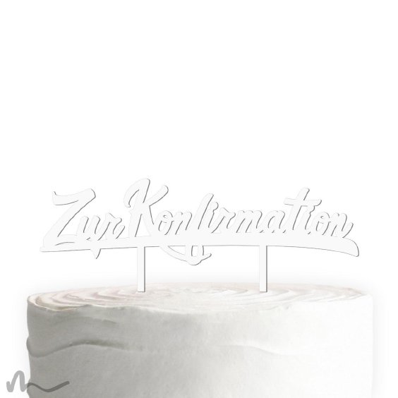 Cake Topper Zur Konfirmation Weiss