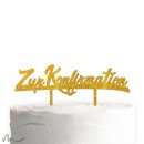 Cake Topper Zur Konfirmation Gold Glitzer