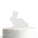 Cake Topper Hase Satiniert